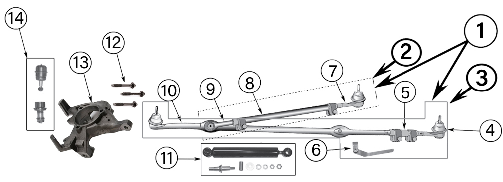 Jeep Wrangler YJ Steering Linkage Parts ('87-'95) | Quadratec