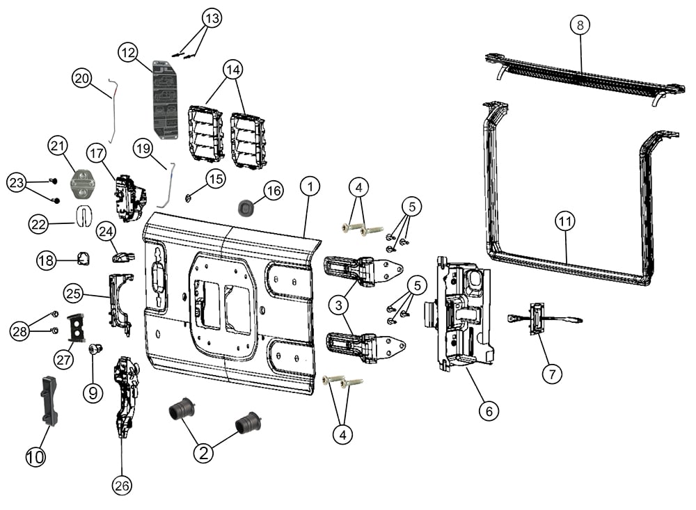 Jeep Wrangler JL Tailgate Parts | Quadratec