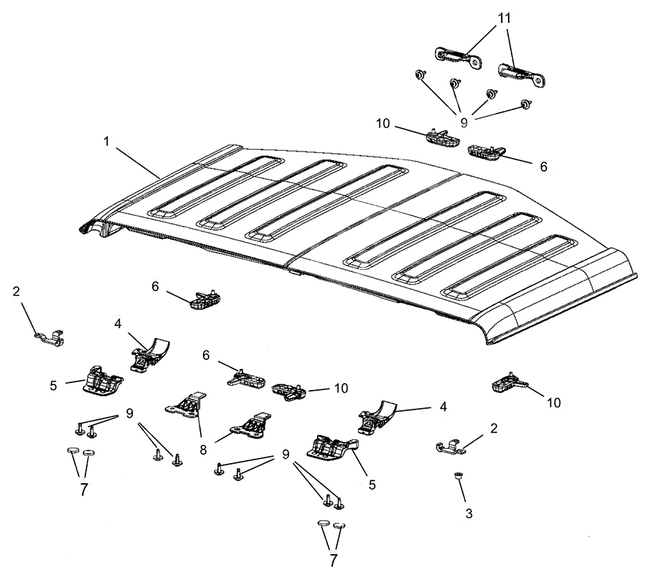 Jeep Wrangler JL Hardtop Freedom Panel Parts | Quadratec