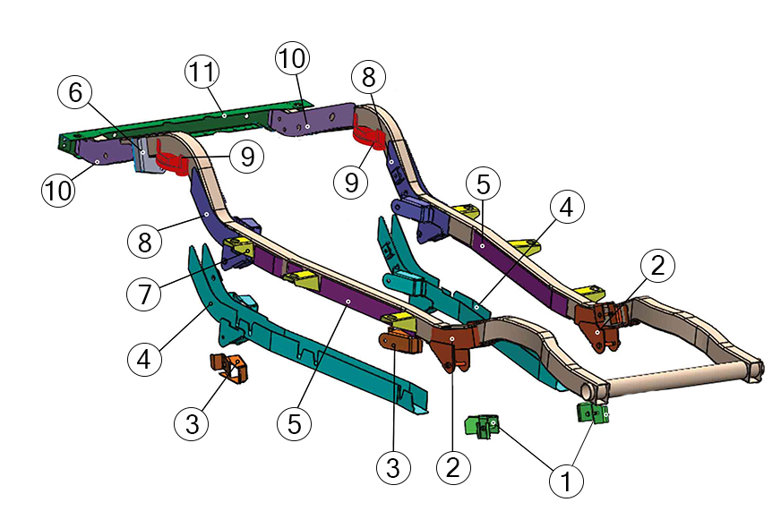 Introducir 34+ imagen 1997 jeep wrangler frame parts