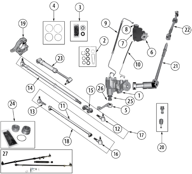 Jeep Wrangler TJ Steering Parts ('97-'06) | Quadratec
