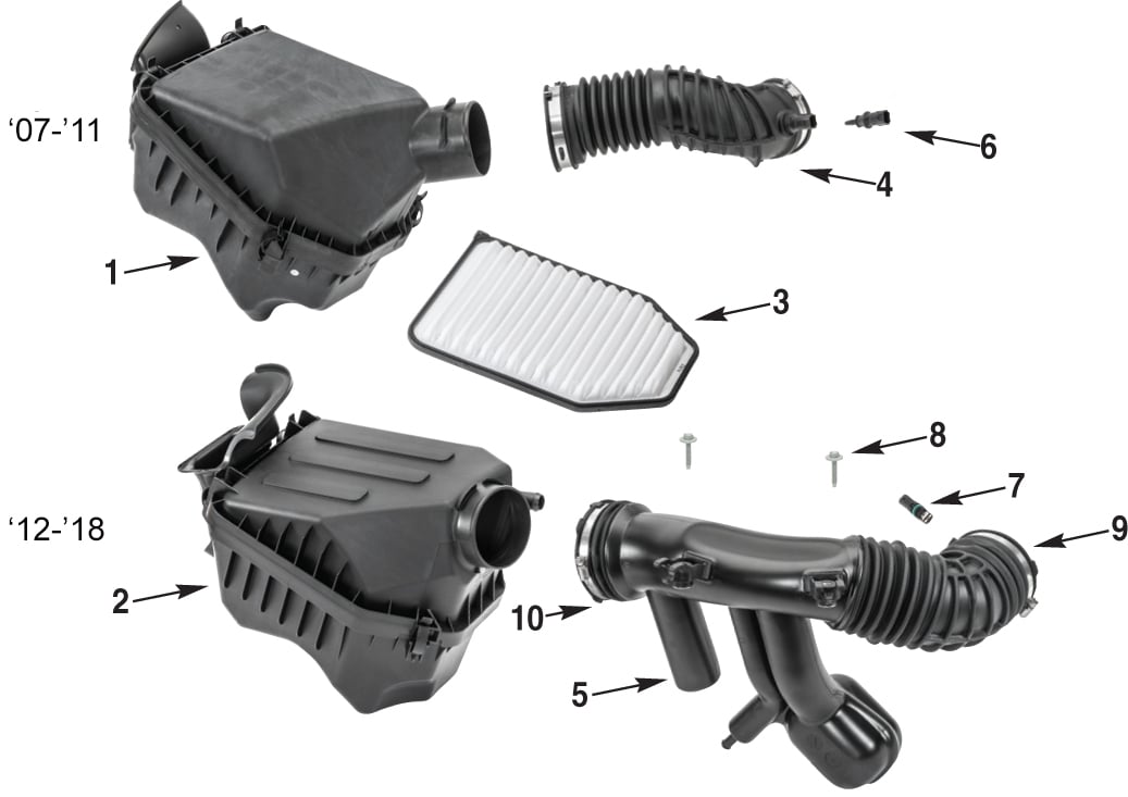 Jeep Wrangler JK Air Cleaner Parts | Quadratec