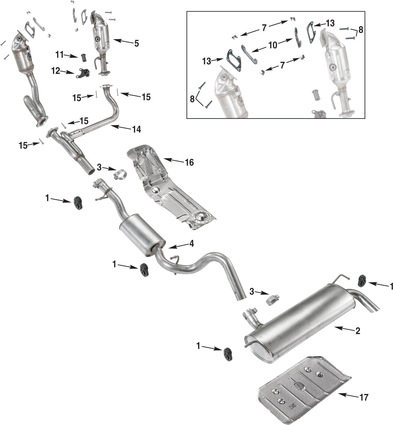 Jeep Wrangler JK Exhaust Parts 12-18 | Quadratec