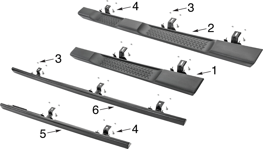 Jeep Wrangler JK Running Board & Side Step Parts