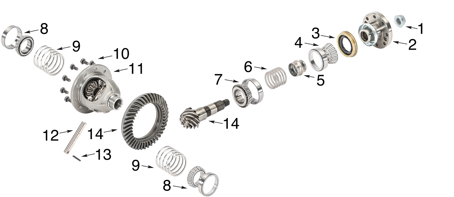 Jeep Wrangler JL Dana 30 Front Differential Parts Quadratec