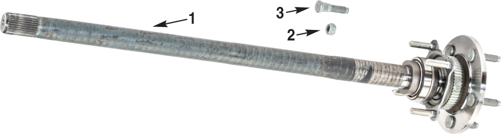 Jeep Gladiator JT Dana 44 Rear Axle Shaft Parts Exploded Diagram