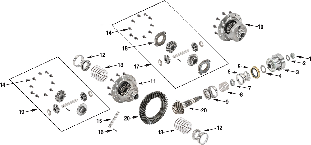 Jeep Wrangler JL Dana 44 Rear Differential Parts | Quadratec