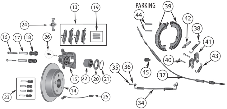 Jeep Commander XK Brake Parts ('06-'10) | Quadratec