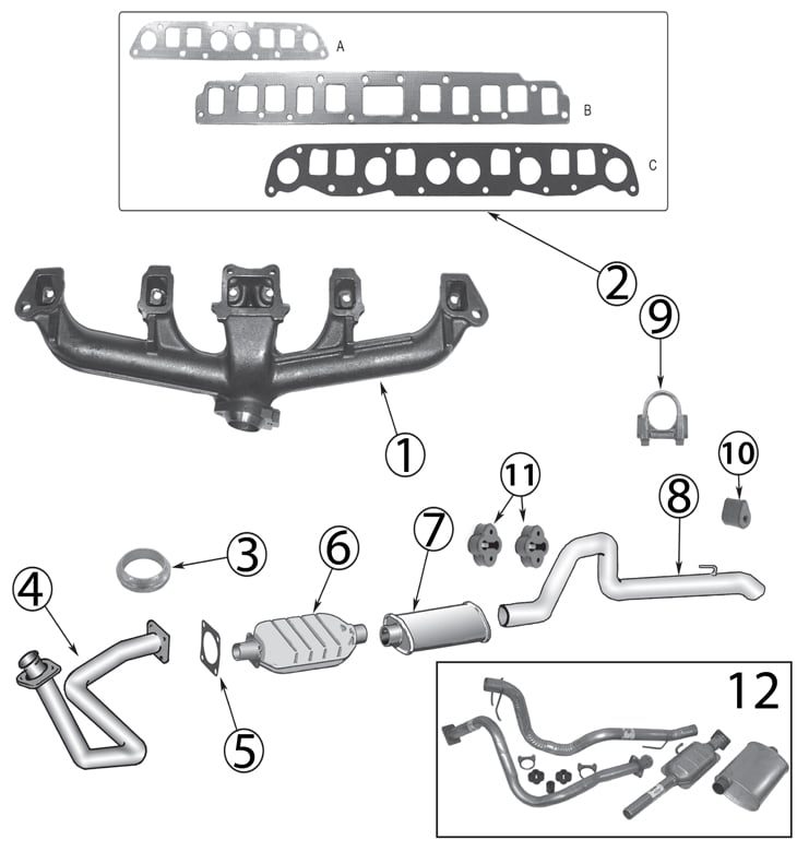 Jeep Wrangler YJ Exhaust Parts ('87-'95) | Quadratec