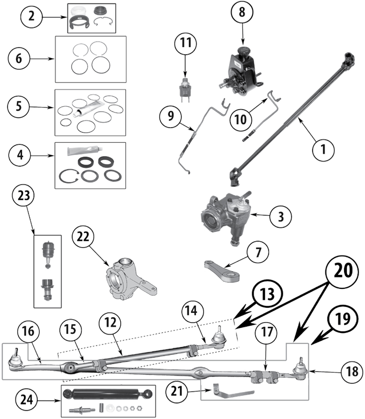 Jeep Wrangler YJ Steering Parts ('87-'95) | Quadratec