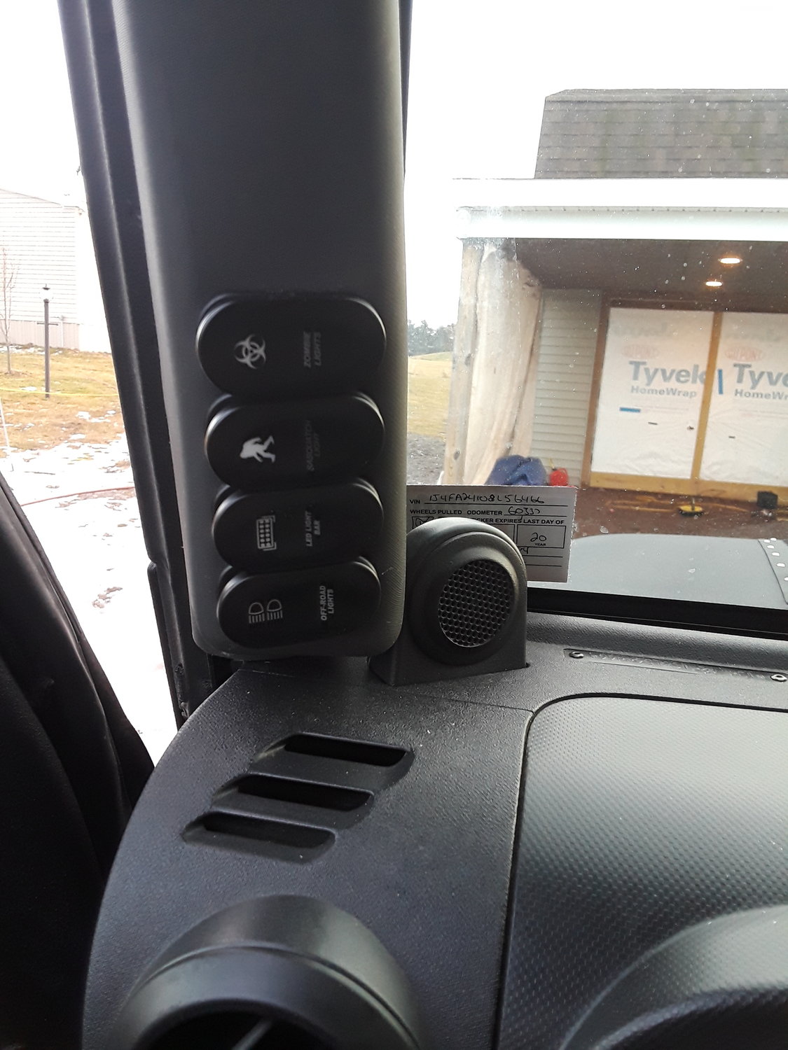 Rugged Ridge 17235.70 Etched A-Pillar 4 Switch Pod Kit 07-10 Jeep Wrangler JK