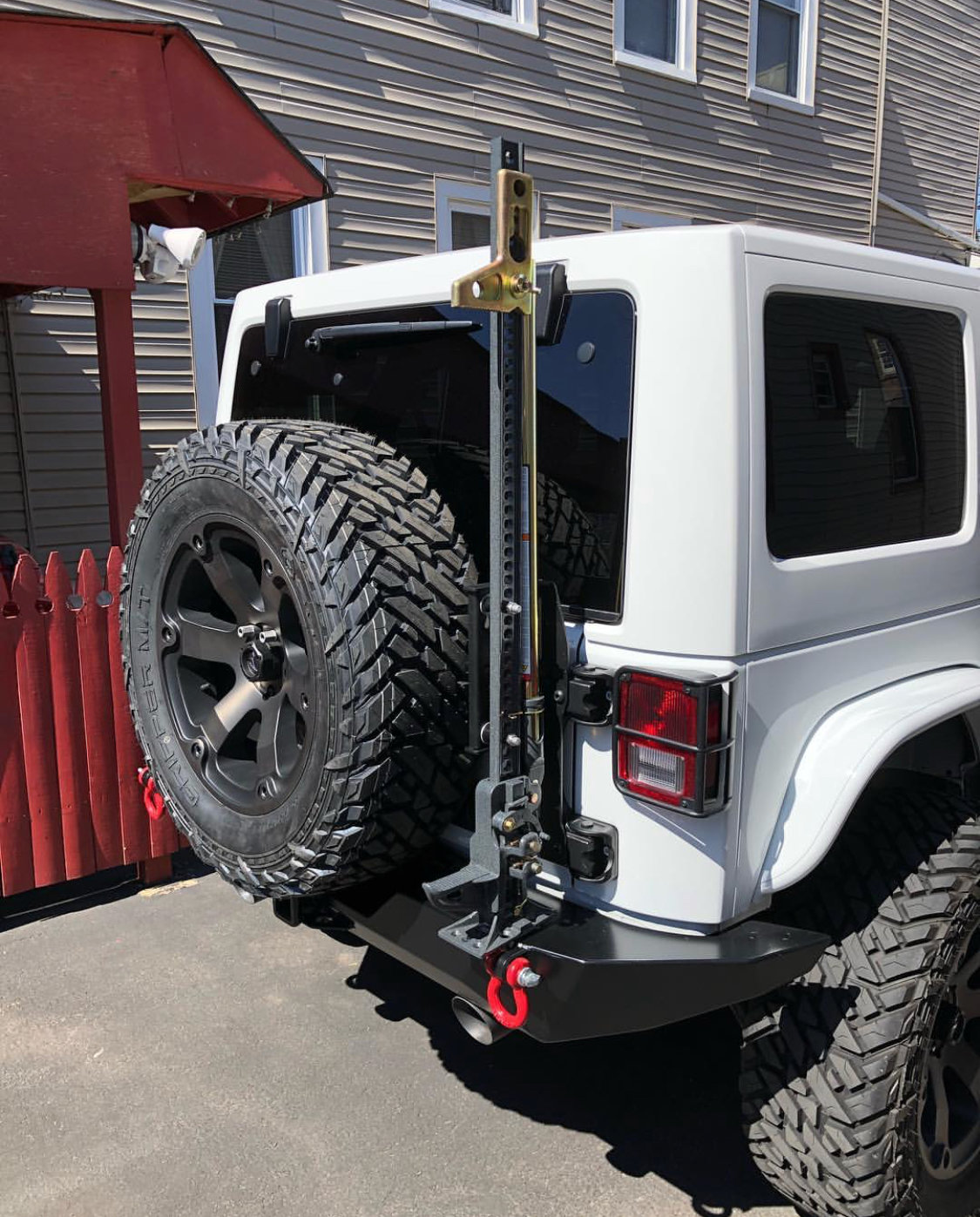 Teraflex 4838250 Hd Hinged Carrier Hi Lift Jack Mount For 07 18 Jeep Wrangler Jk With Hd Hinged Carrier Quadratec