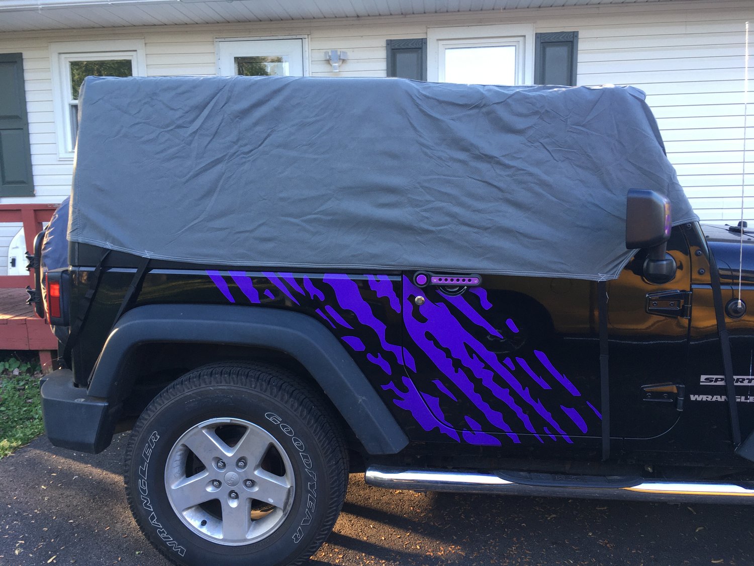 RAMPAGE PRODUCTS 1263 Grey 4 Layer Breathable Cab Cover fits over installed top for 2007-2018 Jeep Wrangler 2-Door 