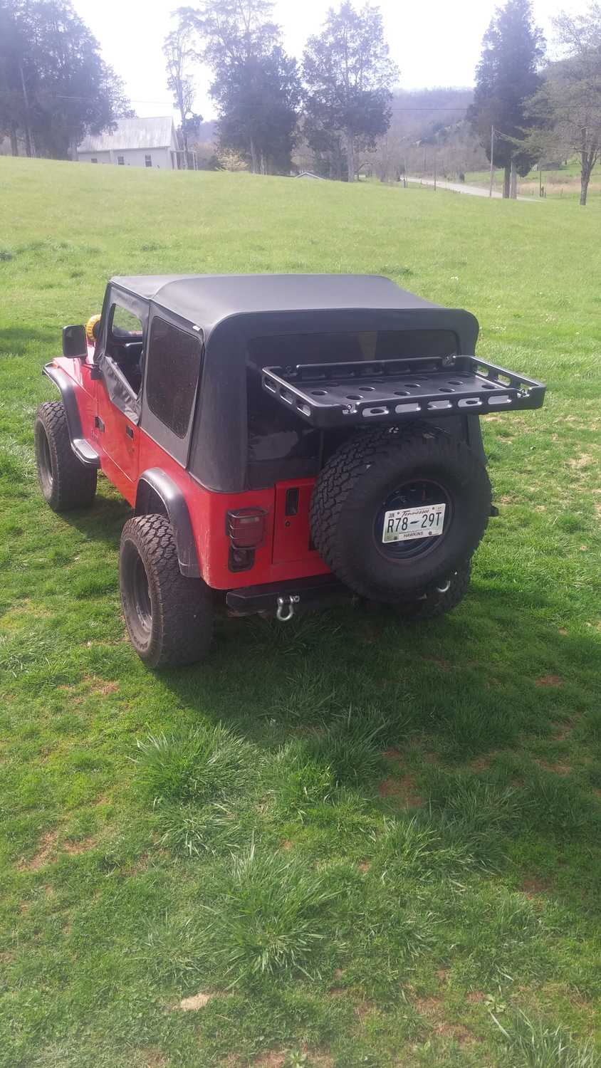 Bestop 41411-01 HighRock 4X4 Tailgate Rack Bracket for 1987-2006 Wrangler
