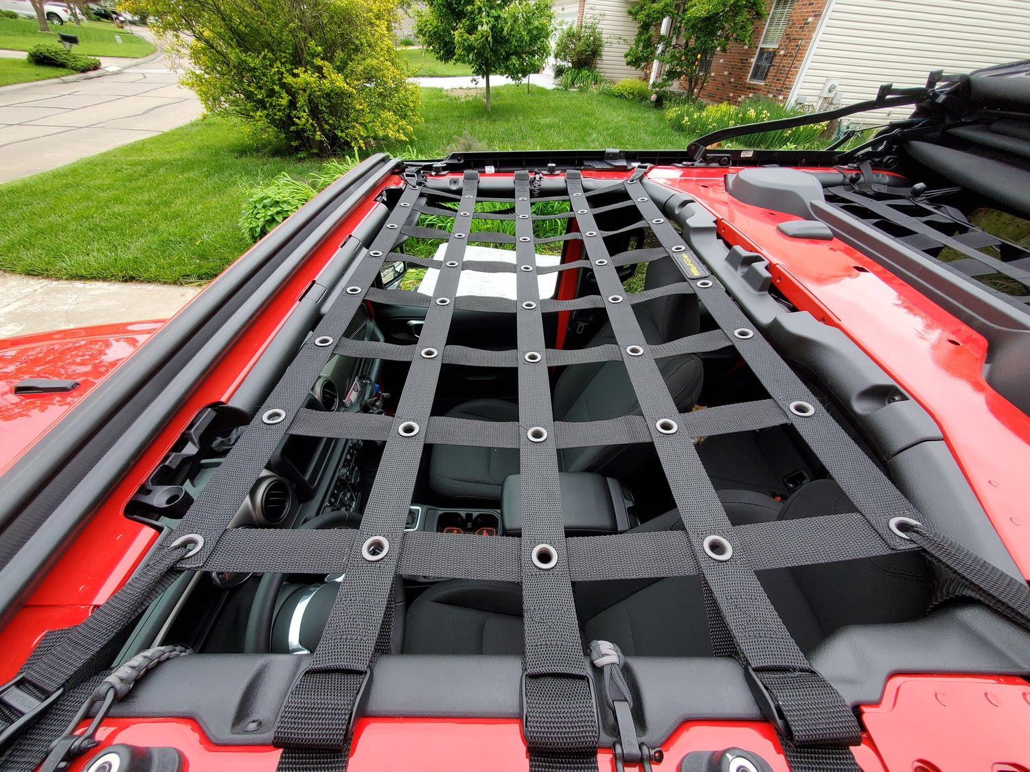 Dirtydog 4X4 Front Seat Netting for 1821 Jeep Wrangler JL Quadratec