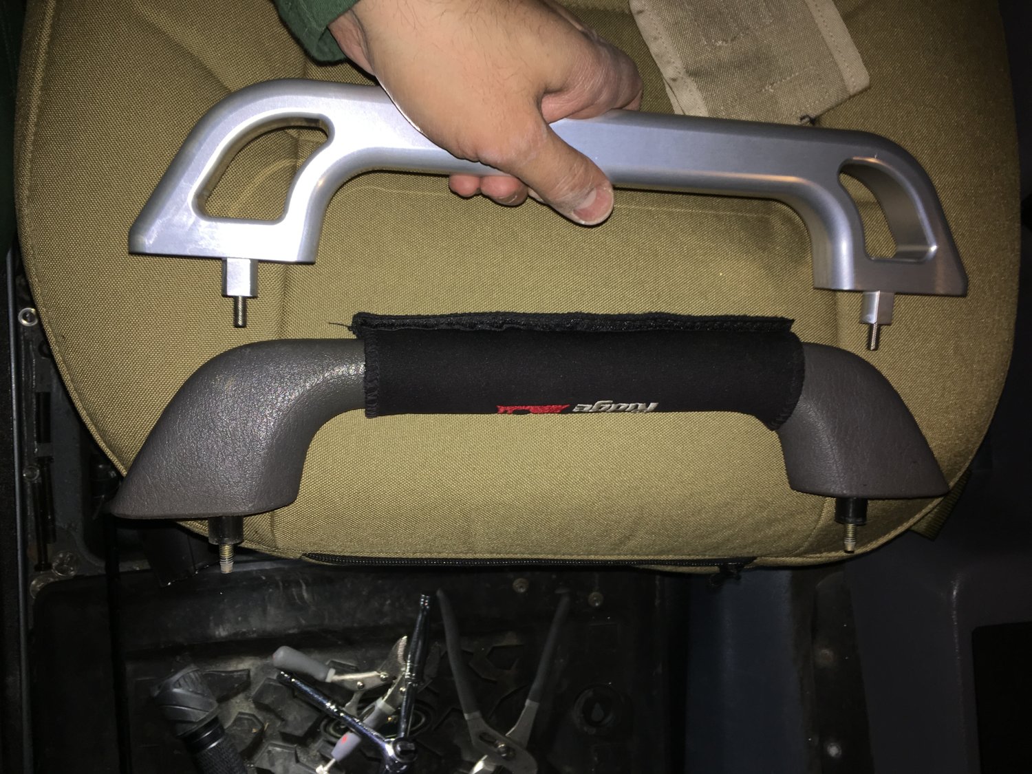 New Century Manufacturing Billet Passenger Grab Handles for 9706 Jeep