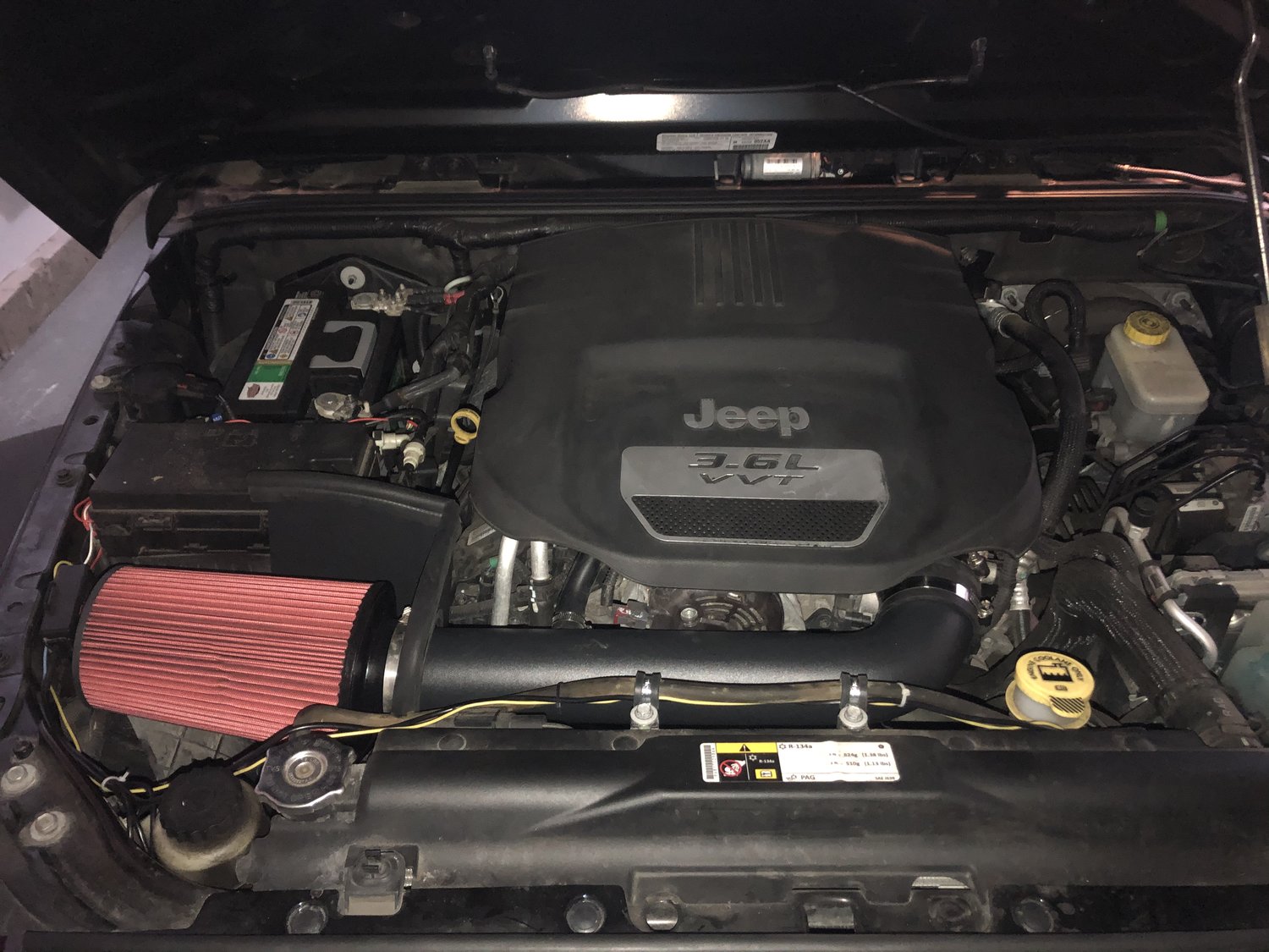 Rough Country 10550A Cold Air Intake System for 1218 Jeep Wrangler JK