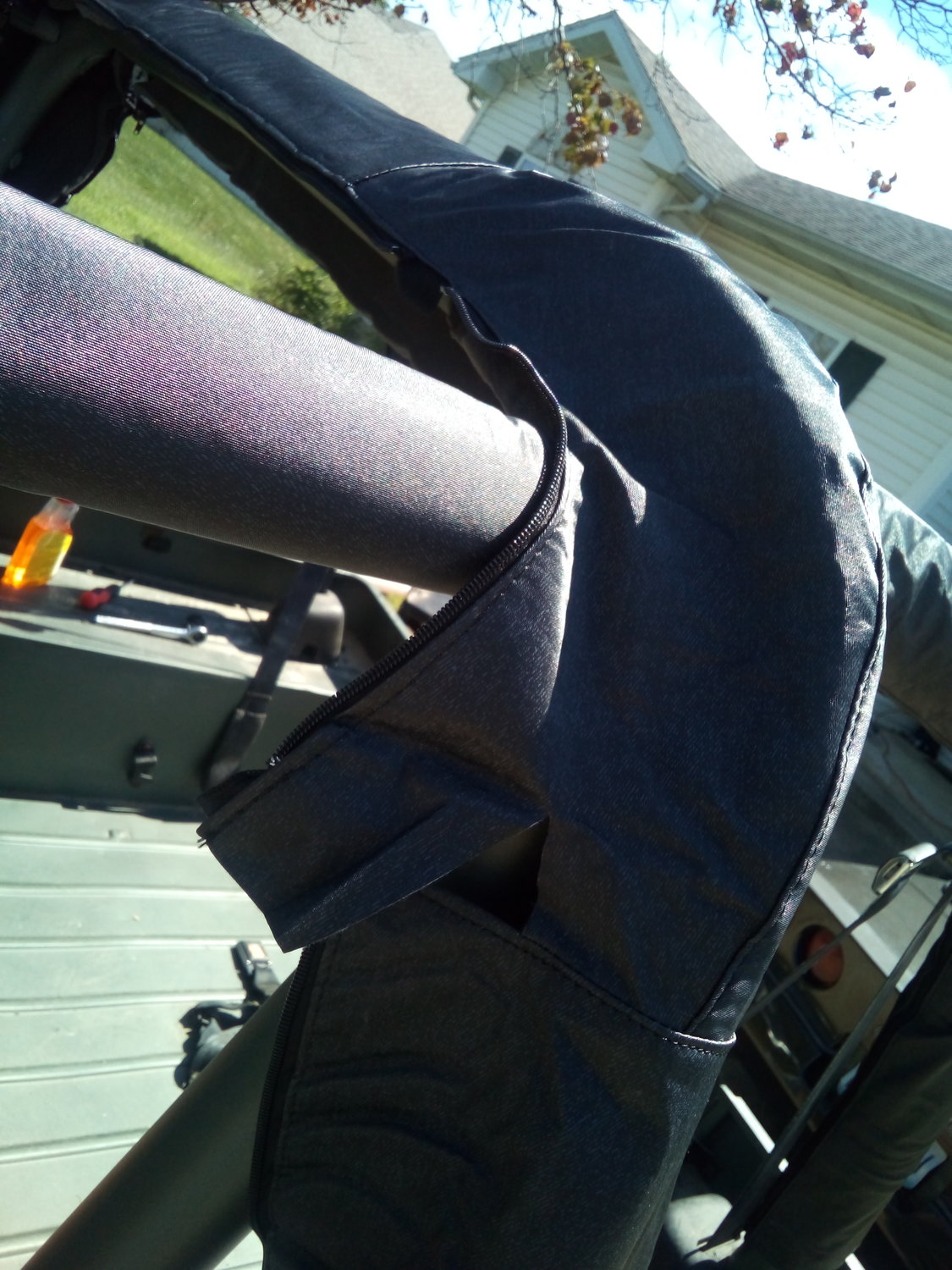 Rugged Ridge 13611 15 Roll Bar Cover Kit In Black Denim