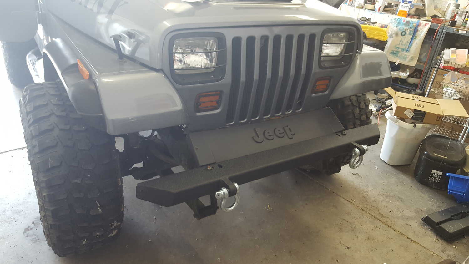 Smittybilt 76740D SMI Classic Front Bumper with DRing Mounts for 7606