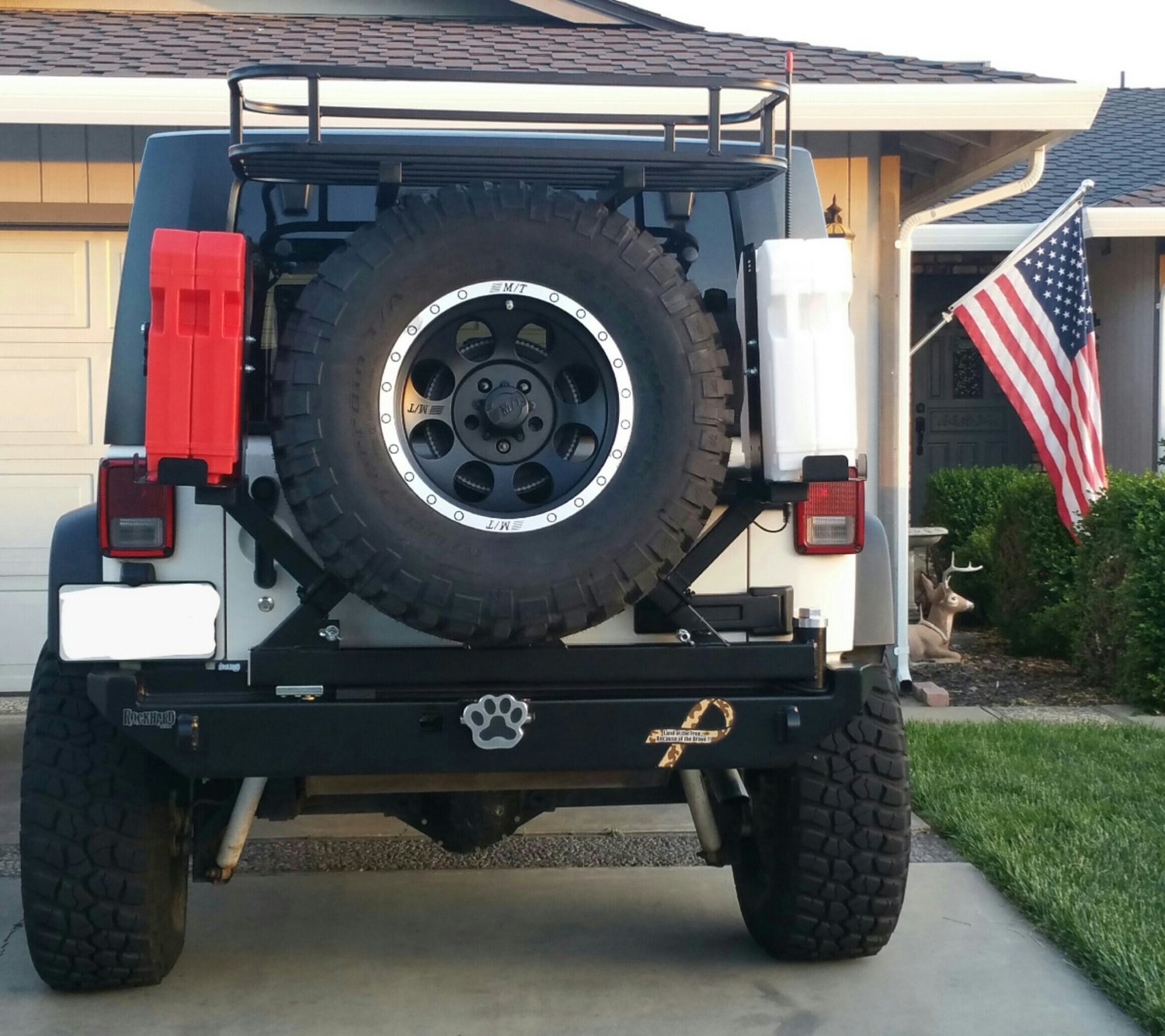 Rock Hard 4X4 Rear Bumper in Black for 07-18 Jeep Wrangler & Wrangler ...