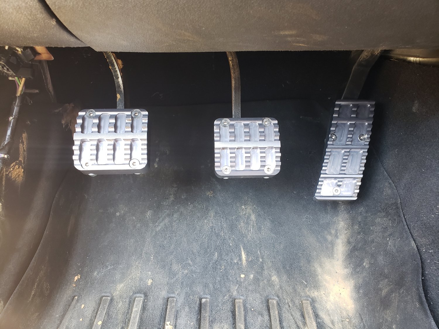 New Century Manufacturing Billet Pedal Pads for 0718 Jeep Wrangler JK