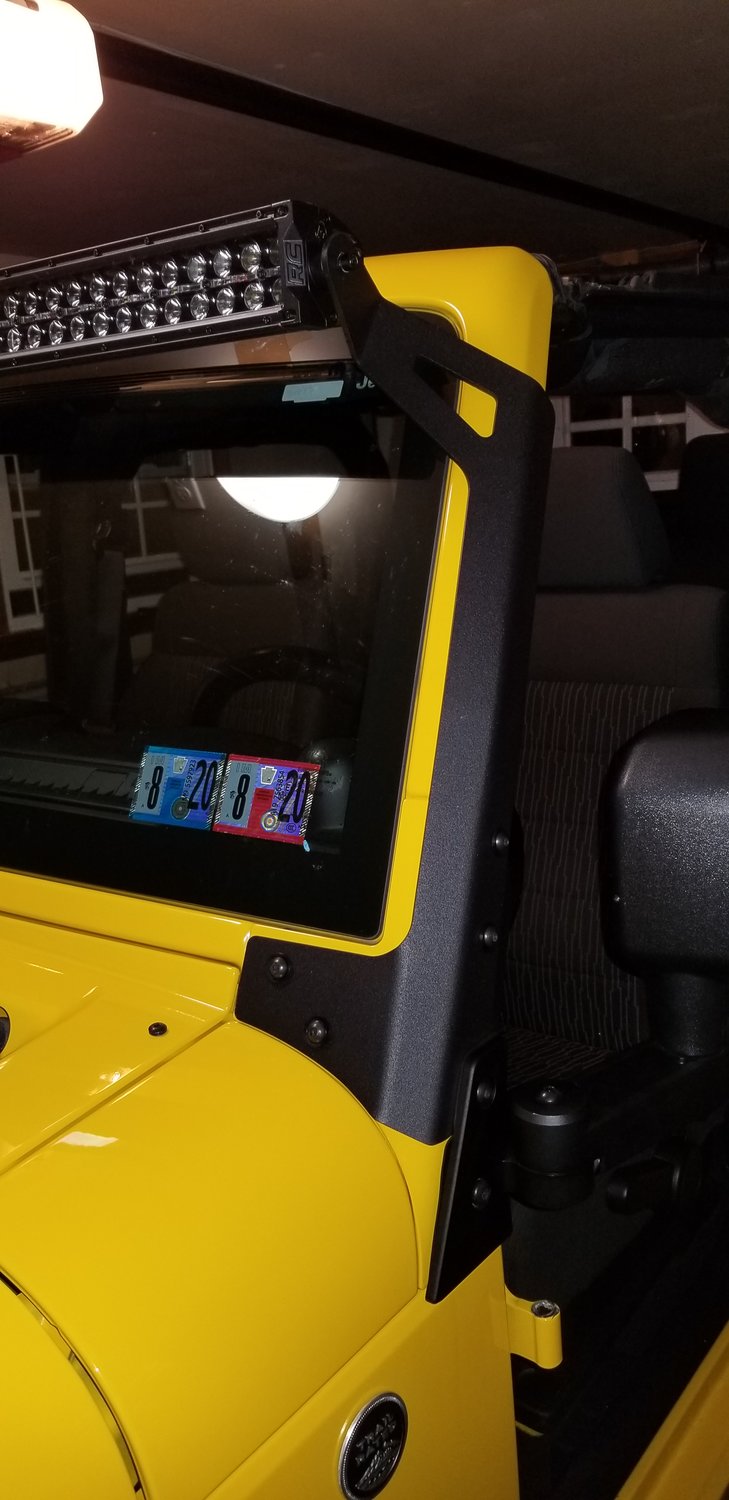 SKYWORLD 52 inch LED-lichtbalk Bovenste voorruitmontagebeugel Onderste hoekbeugels voor 2007-2017 Wrangler JK 4WD, Wrangler Unlimited JK 4WD / 2WD