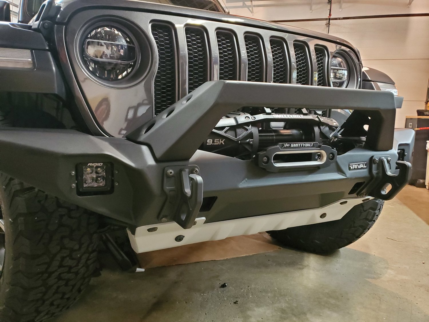 Rival 4x4 Aluminum Front Winch Bumper for 0724 Jeep Wrangler JK, JL