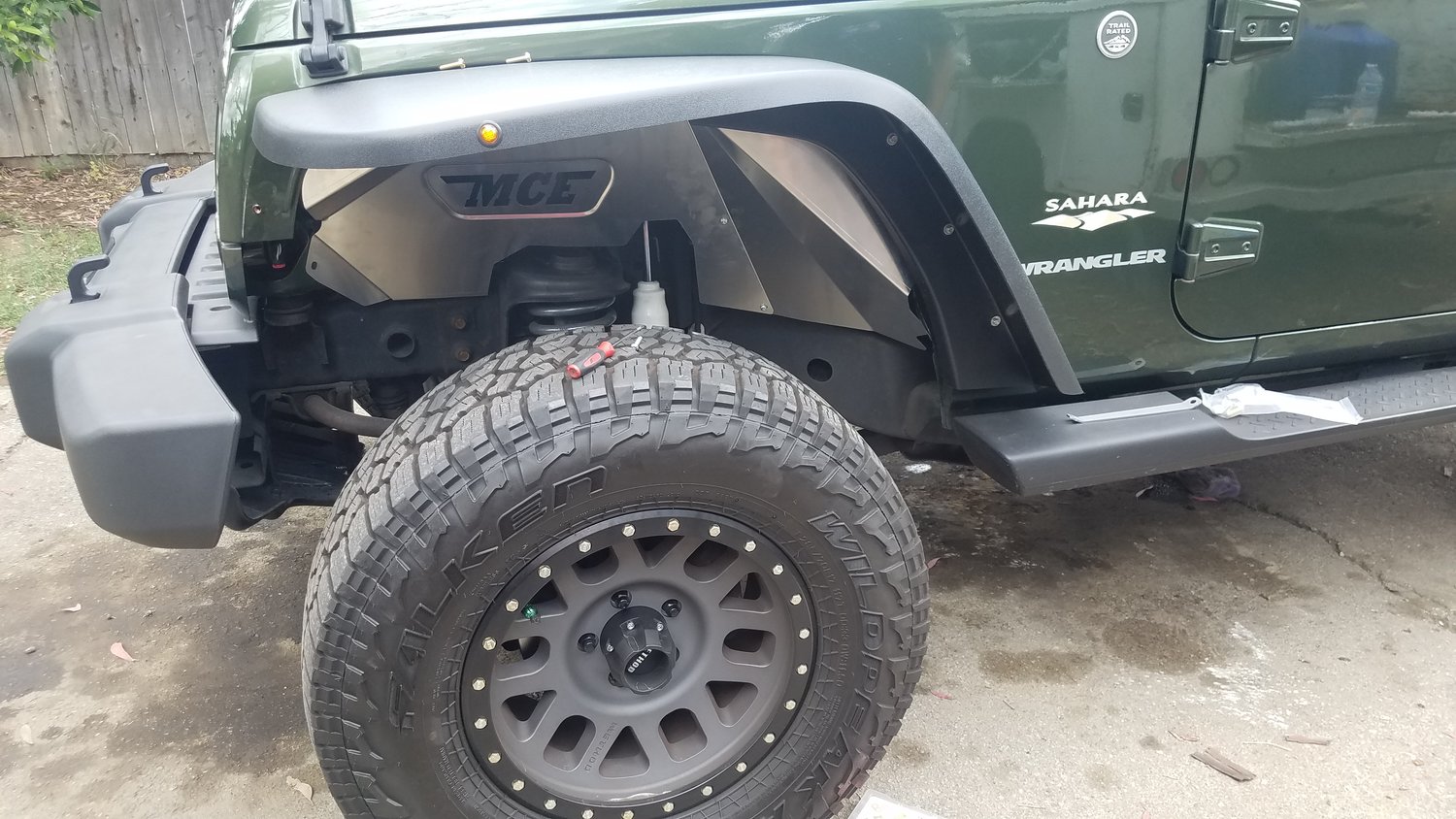 MCE Fenders Front and Rear Fender Flares for 0718 Jeep Wrangler JK