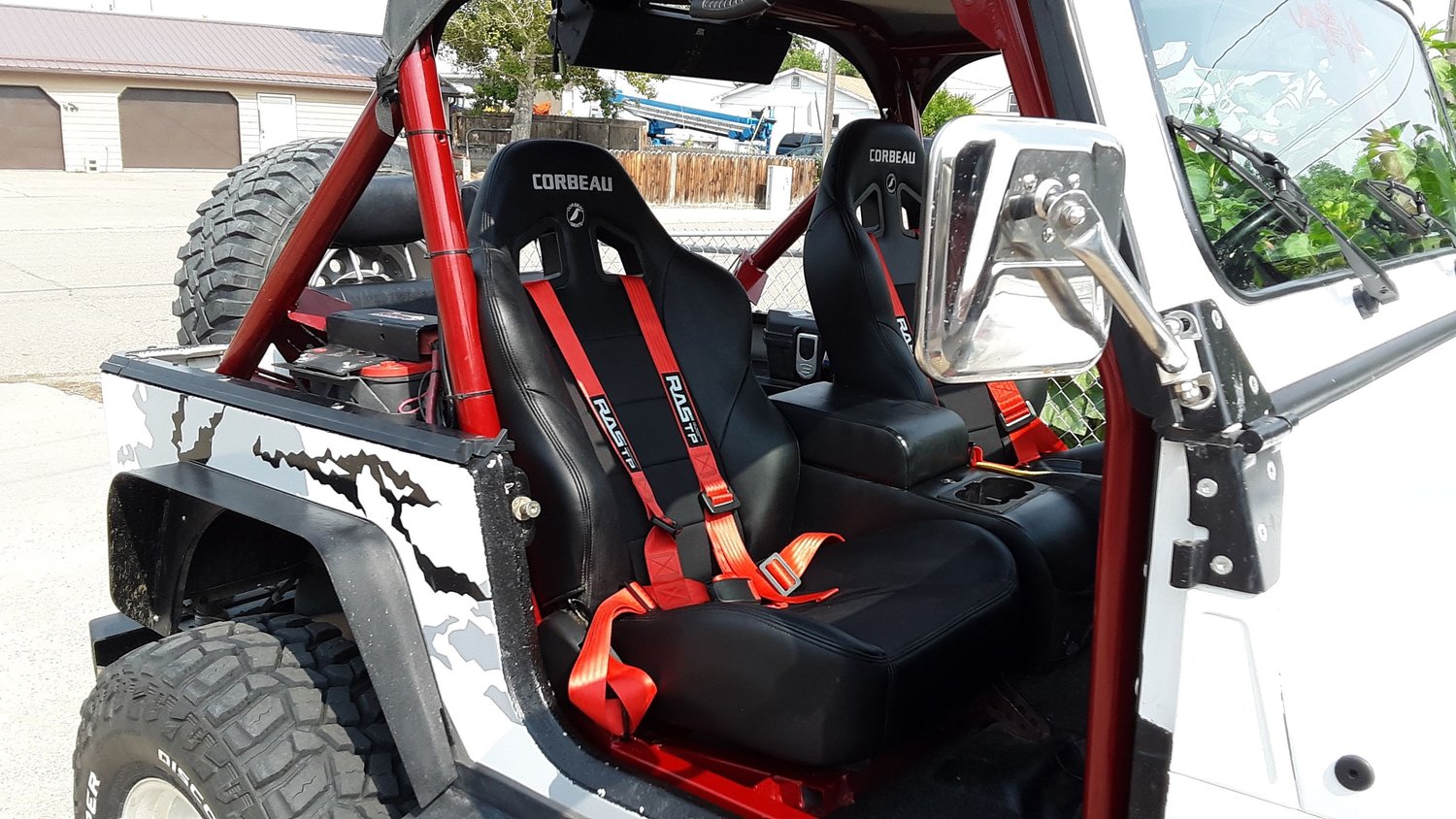 Corbeau Baja XRS Reclining Suspension Seat Pair for 76 18 Jeep
