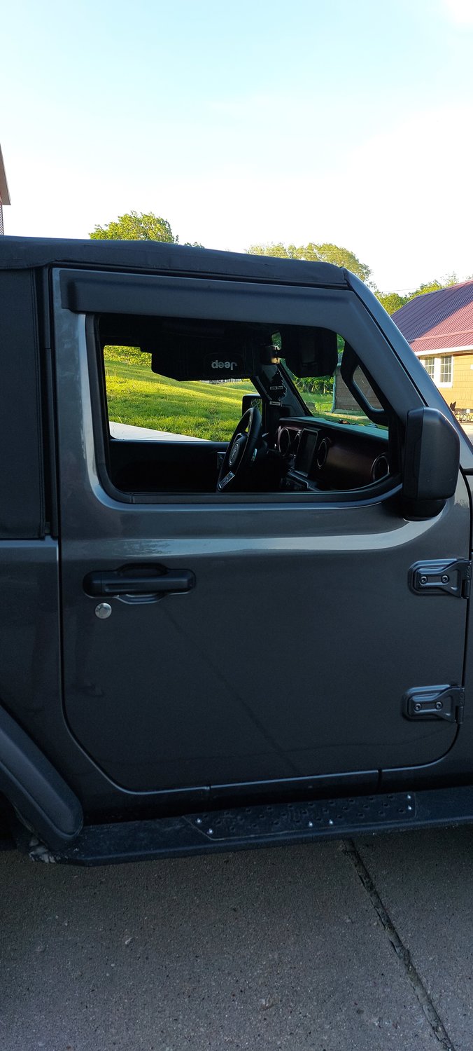 Rugged Ridge 11349.12 Front and Rear Window Visors in Matte Black for 07-18 Jeep Wrangler Unlimited JK