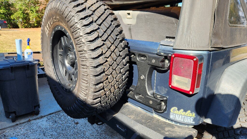 Teraflex 4838100 Alpha HD Hinged Spare Tire Carrier for 07-18 Jeep