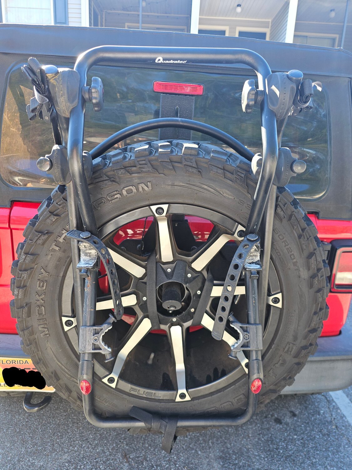 Quadratec Spare Tire Mount Bike Rack for 87-24 Jeep Wrangler YJ