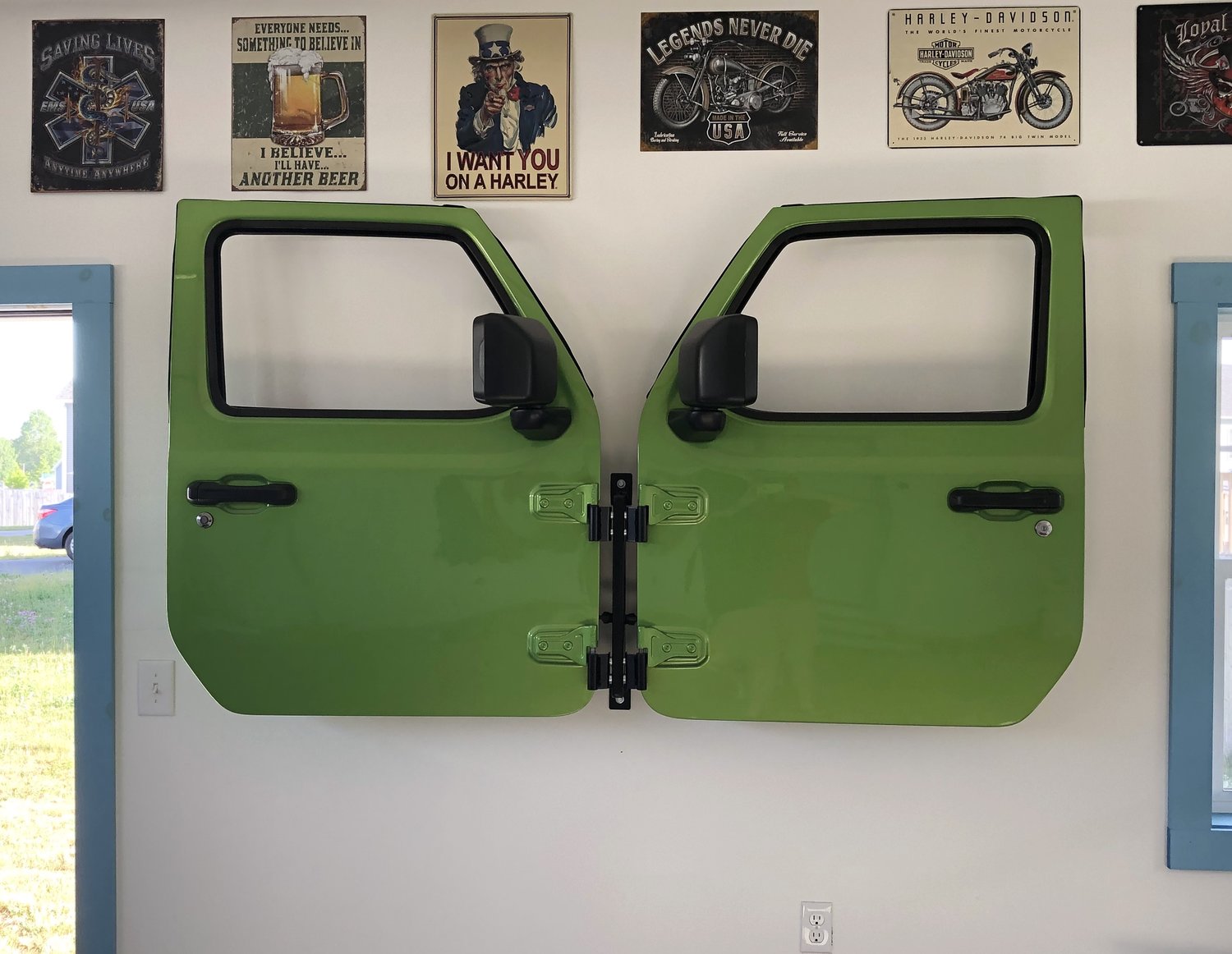 Rugged Ridge 12107.10 Wall Mount Door Holders for 7623 Jeep Wrangler