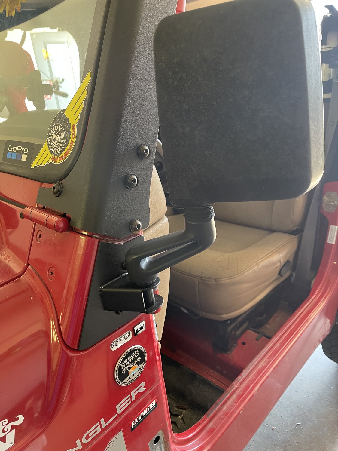 Quadratec Mirror Relocation Bracket Kit for 9702 Jeep Wrangler TJ Quadratec