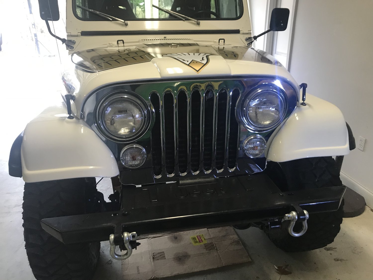 Mopar 82208105 Grille Overlay in Chrome for Jeep CJ-5, CJ-7 & CJ-8