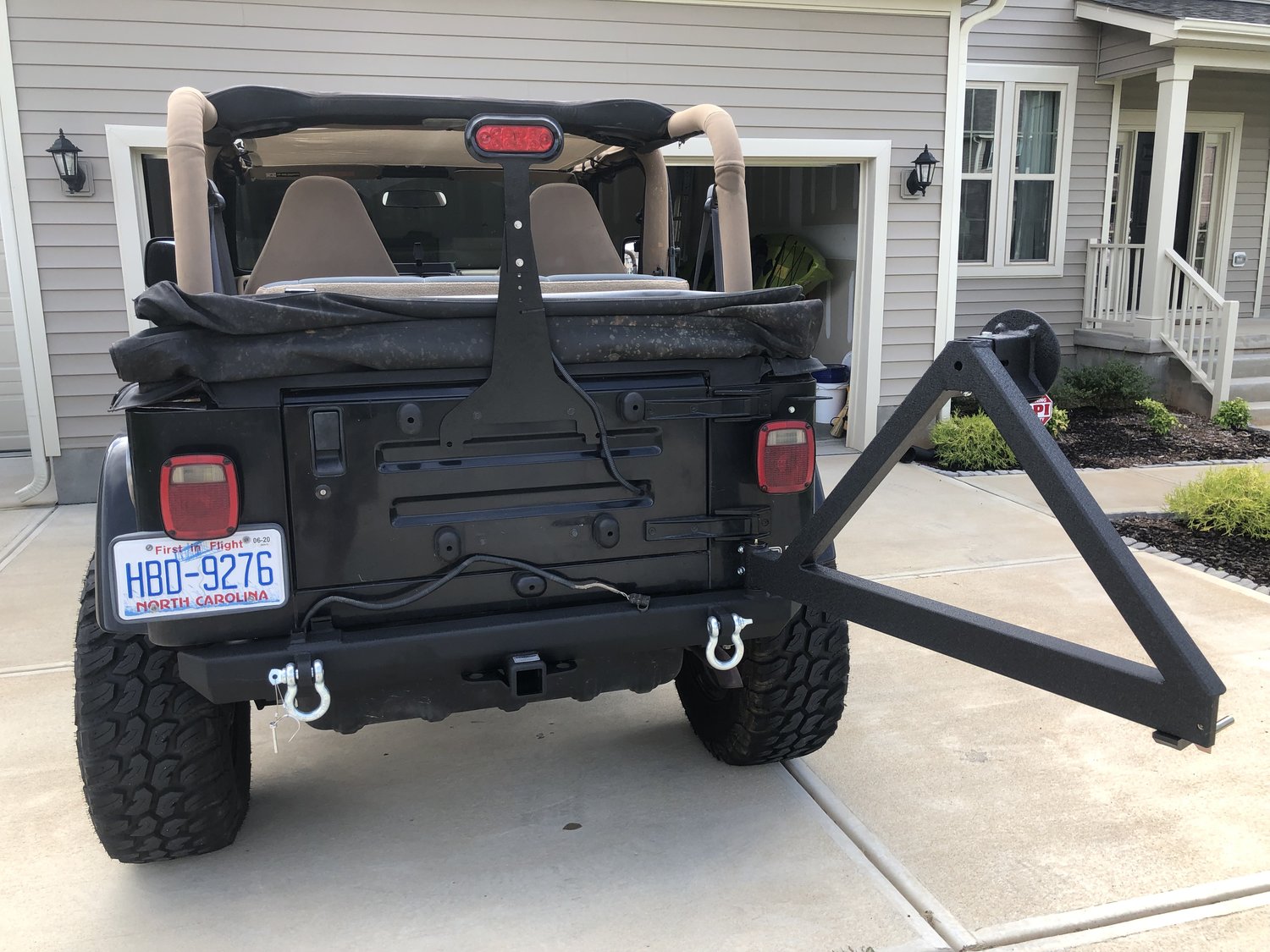 Smittybilt Classic Rear Bumper with 2" Receiver & Swing Away Tire