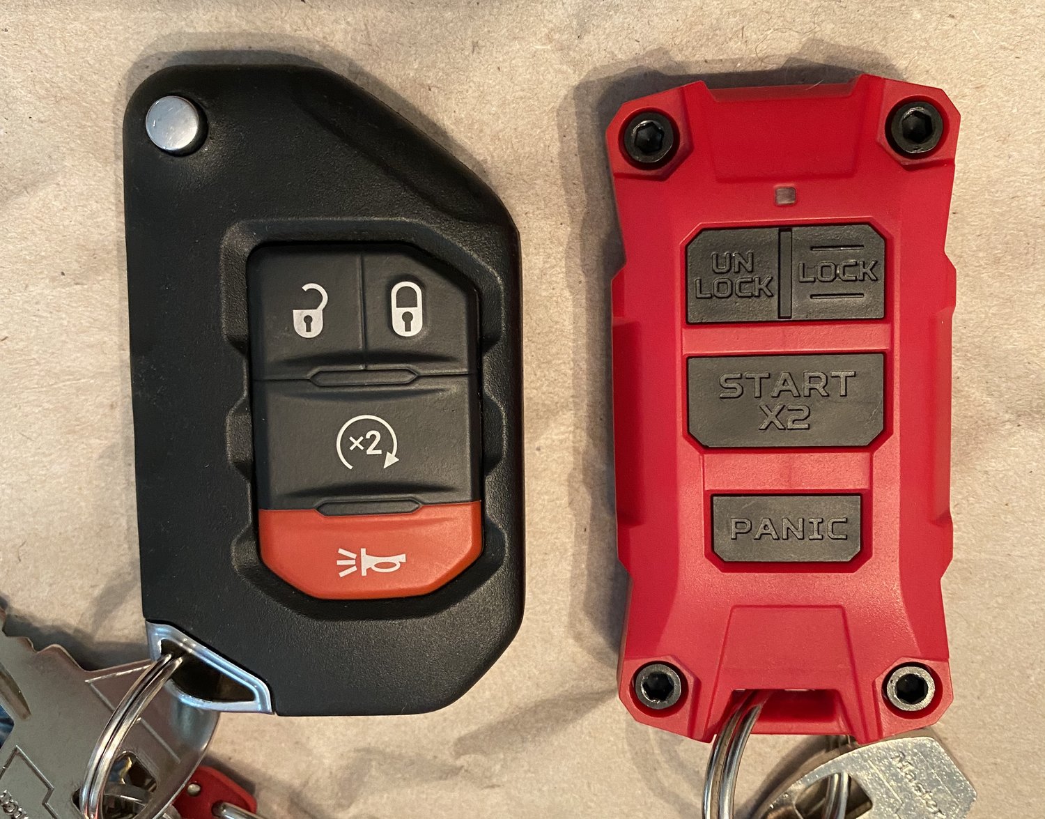 AJT Design Injection Molded Key Fob Cover for 18 21 Jeep Wrangler