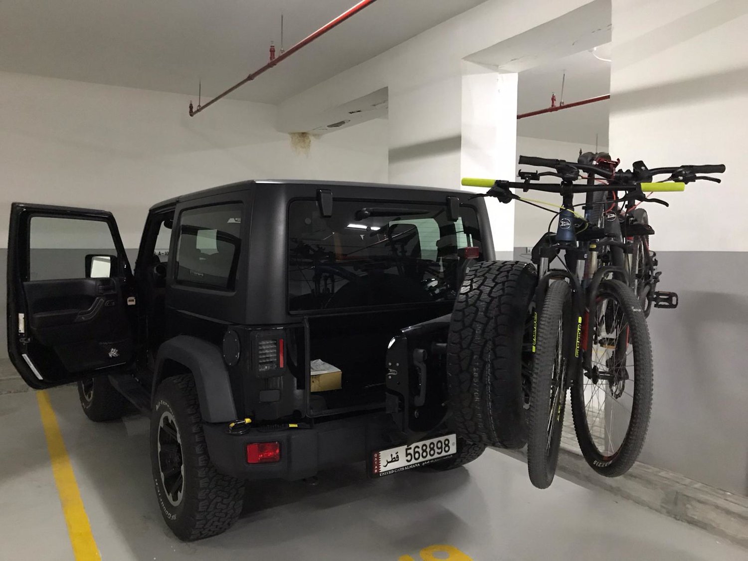 Quadratec spare wheel shop mounting bike rack