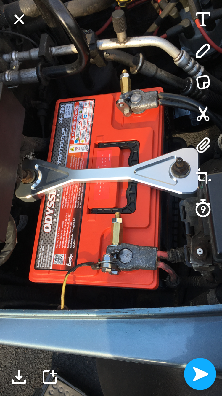 DV8 Offroad JP120013BL Billet Battery Hold Down for 9706 Jeep