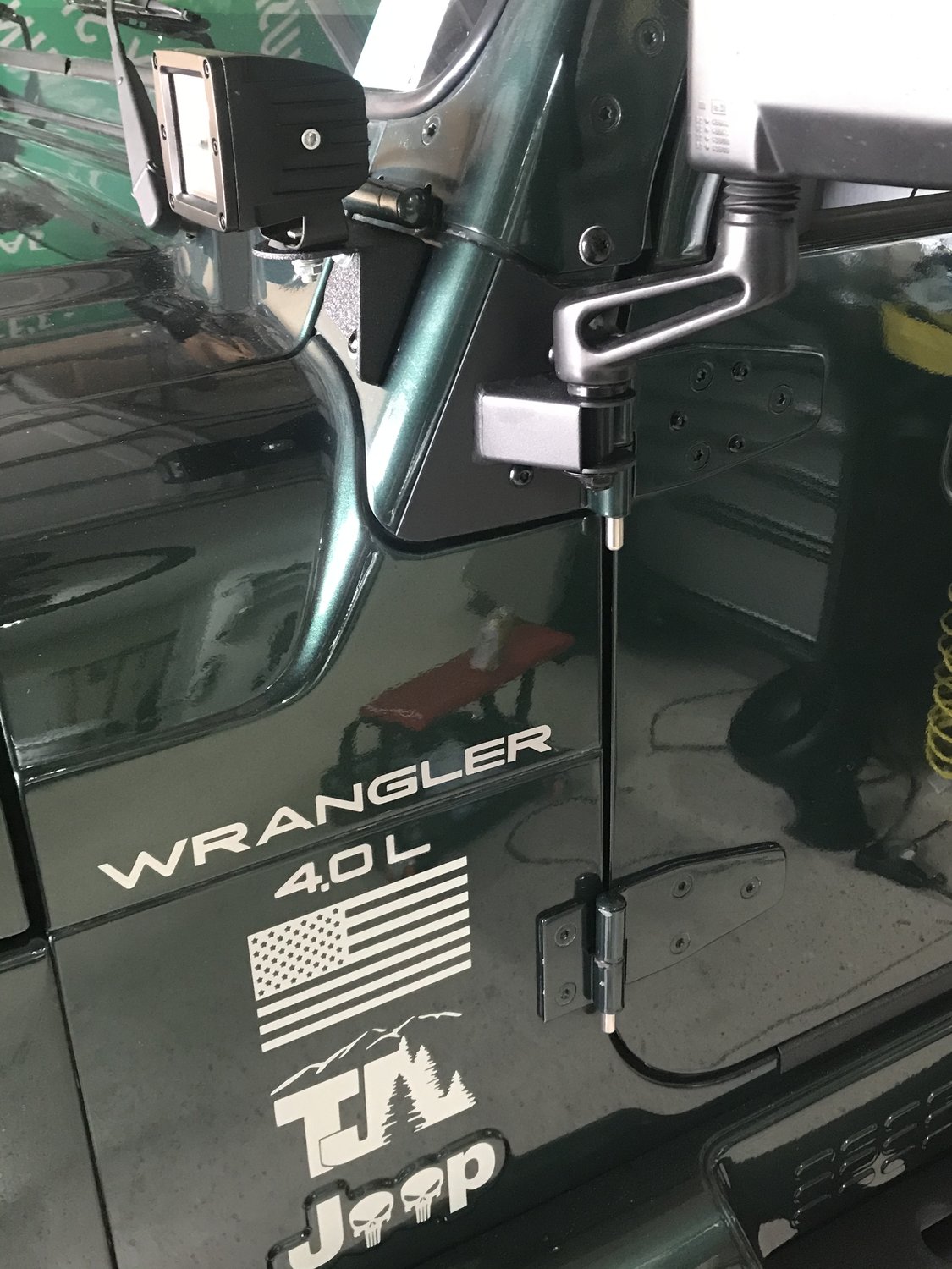 Quadratec Mirror Relocation Bracket Kit for 9702 Jeep Wrangler TJ