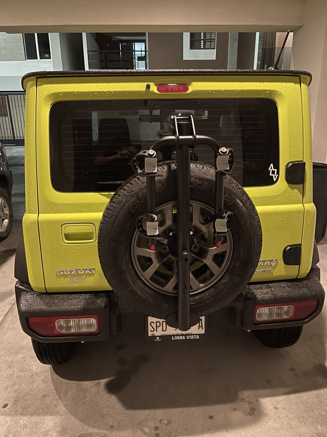 Quadratec spare tire sale bike rack
