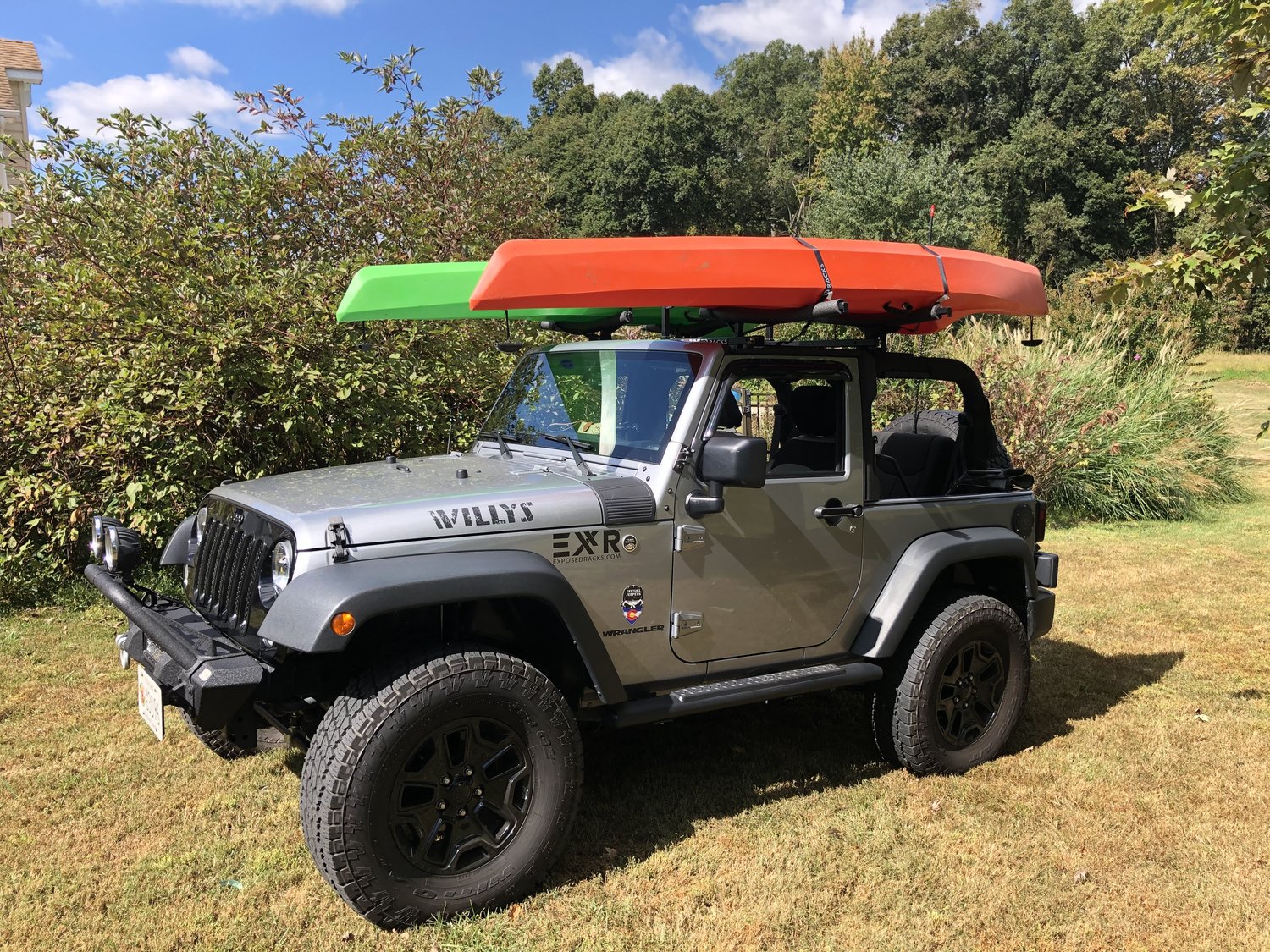 Roof rack on hotsell soft top jeep