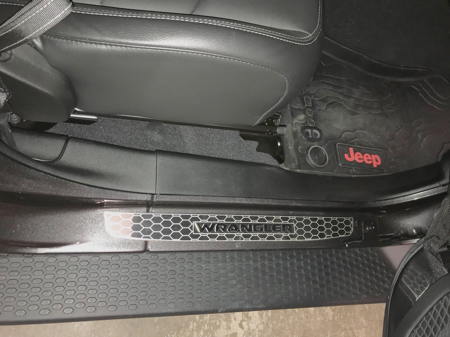 Mopar 82215396AB Stainless Steel Door Sill Guards for 1824 Jeep Wrangler JL Unlimited Quadratec