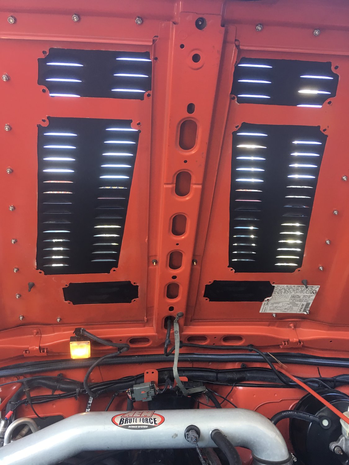 Hyline Offroad Louvered Hood Panel For 03 06 Jeep Wrangler