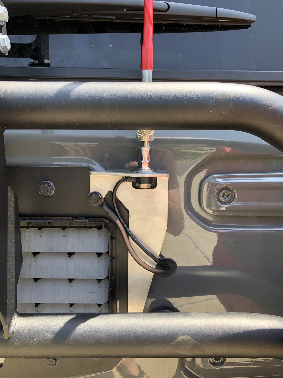 Quadratec Extreme Duty Stainless CB Radio Antenna Rear Tailgate Mount with 48" Antenna for 1821