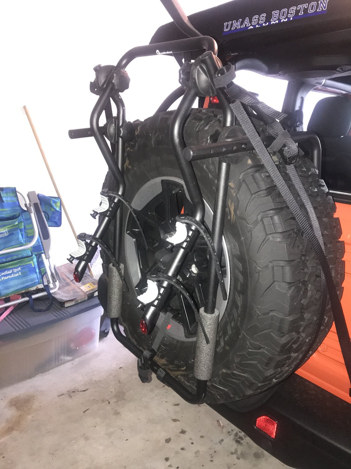 Quadratec Spare Tire Mount 2 Bike Rack for 18-21 Jeep Wrangler JL | Quadratec Quadratec Spare Tire Mount 2 Bike Rack