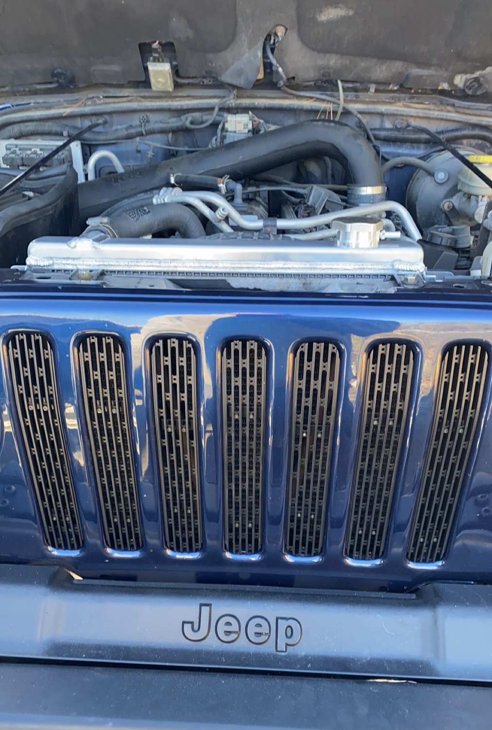 custom truck grills billet grills on Dv8 Offroad Billet Aluminum Grille Inserts In Black For 97 06 Jeep Wrangler Tj Unlimited Quadratec