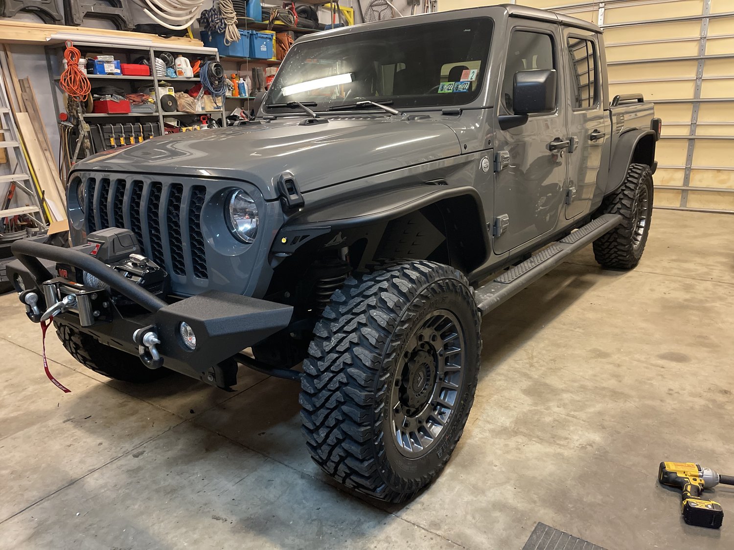 Rugged Ridge Steel Tube Fenders for 2022 Jeep Gladiator JT Rear Kit