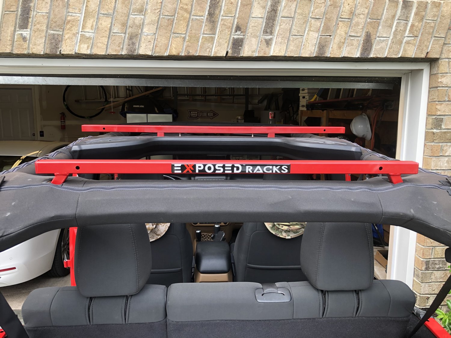 Exposed Racks Under Soft Top Roof Rack for 0718 Jeep Wrangler