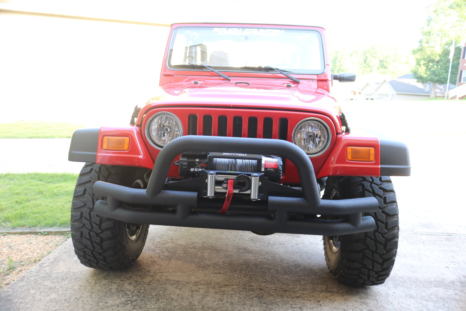 Quadratec Premium Raised Winch Mounting Plate for 8706 Jeep Wrangler YJ, TJ & TJ Unlimited